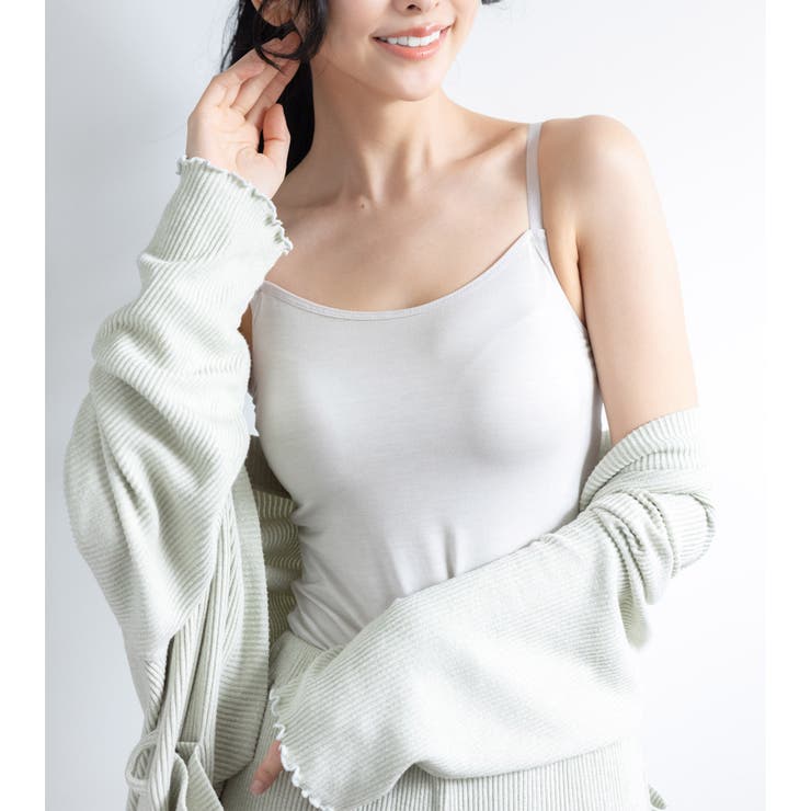 グレージュ | 人気の「ふわ盛」パターンのカップを採用モダール生地で着心地◎ 「ふわ盛ブラキャミ… | fran de lingerie