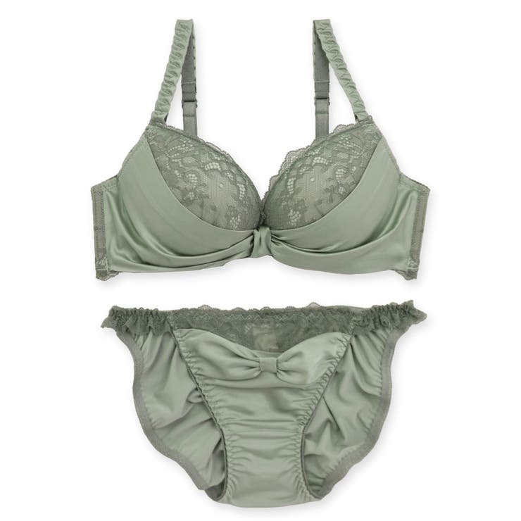 人気のすき間レスシリーズミルキーなサテン生地とレースがポイント 「すき間レスサテ… | fran de lingerie | 詳細画像4 