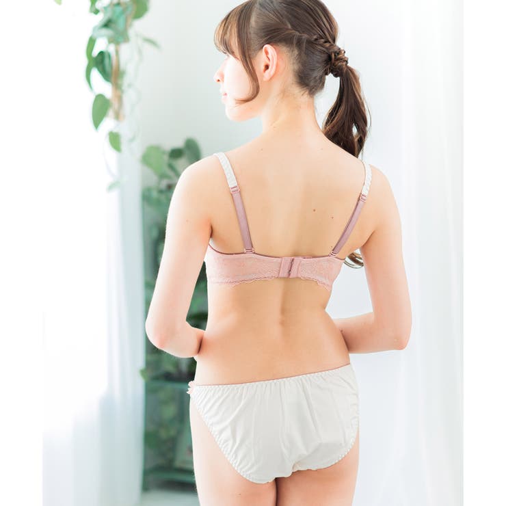 人気のすき間レスシリーズミルキーなサテン生地とレースがポイント 「すき間レスサテ… | fran de lingerie | 詳細画像16 