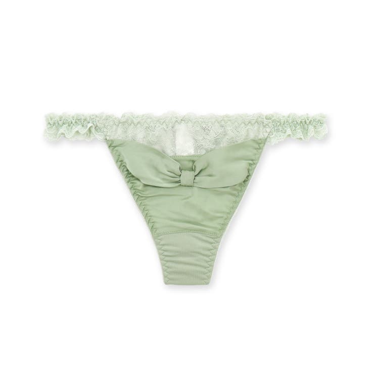 カーキ | 更にセクシーに洋服に響かない！ 「すき間レスサテン タンガ」 Tバック タンガ | fran de lingerie