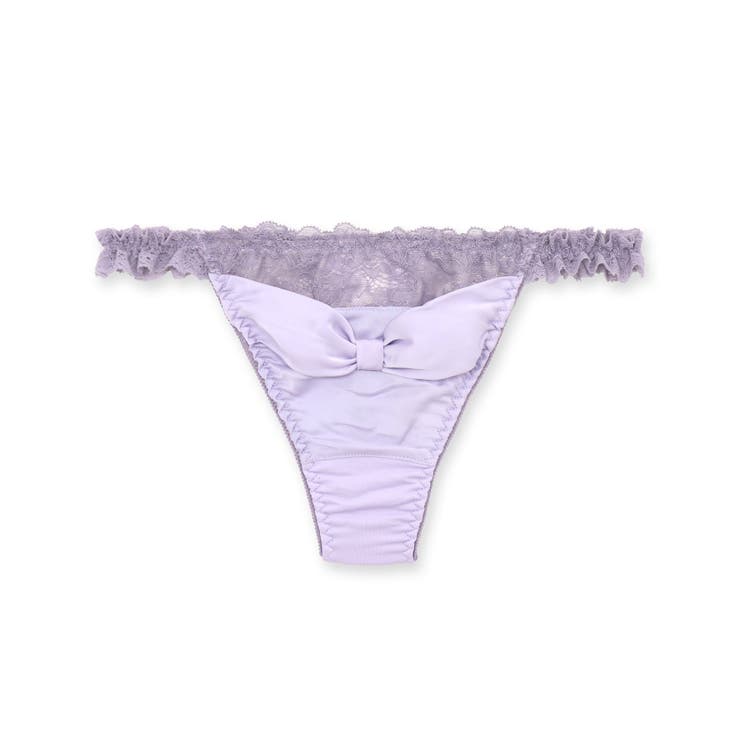 パープル | 更にセクシーに洋服に響かない！ 「すき間レスサテン タンガ」 Tバック タンガ | fran de lingerie
