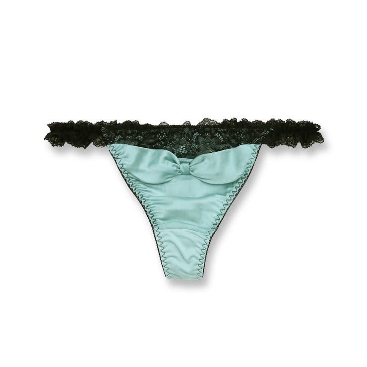 セージグリーン | 更にセクシーに洋服に響かない！ 「すき間レスサテン タンガ」 Tバック タンガ | fran de lingerie