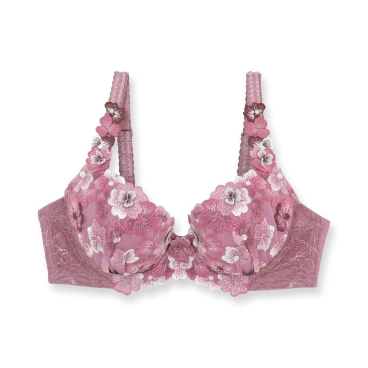 バストメイクの真骨頂 可憐な花びら刺繍 「グレースイストフラワーペタル | fran de lingerie | 詳細画像5 