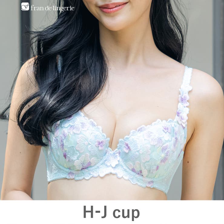 ミント | バストメイクの真骨頂 可憐な花びら刺繍 「グレースイストフラワーペタル | fran de lingerie