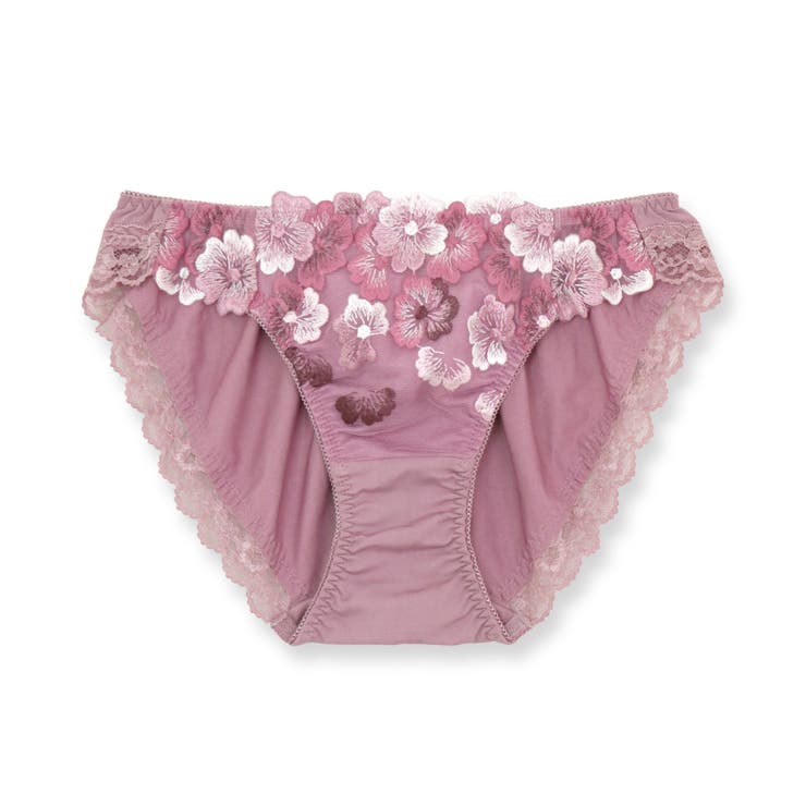 可憐な花びら刺繍ピッタリフィット 「グレースイストフラワーペタル ショーツ」 | fran de lingerie | 詳細画像4 