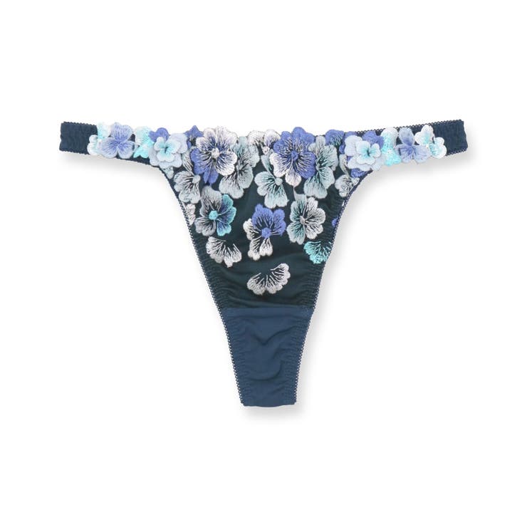 可憐な花びら刺繍フェミニンヒップに 「グレースイストフラワーペタル タンガ」 | fran de lingerie | 詳細画像2 