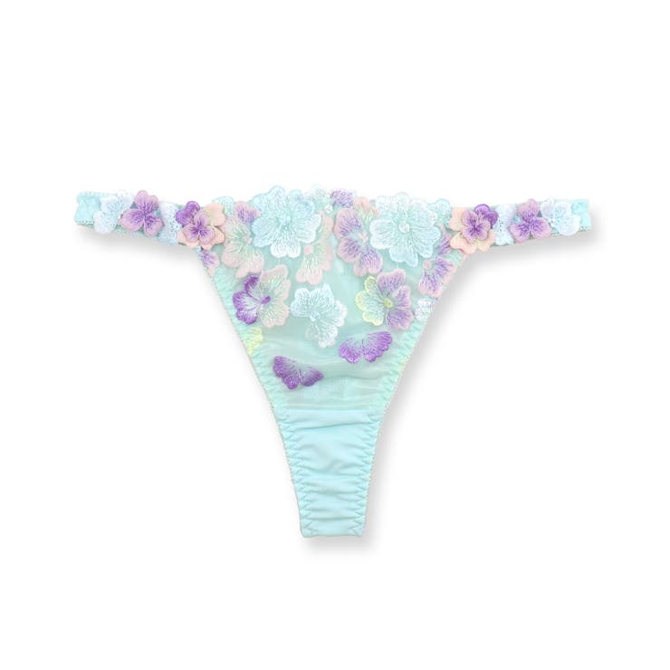 可憐な花びら刺繍フェミニンヒップに 「グレースイストフラワーペタル タンガ」 | fran de lingerie | 詳細画像3 
