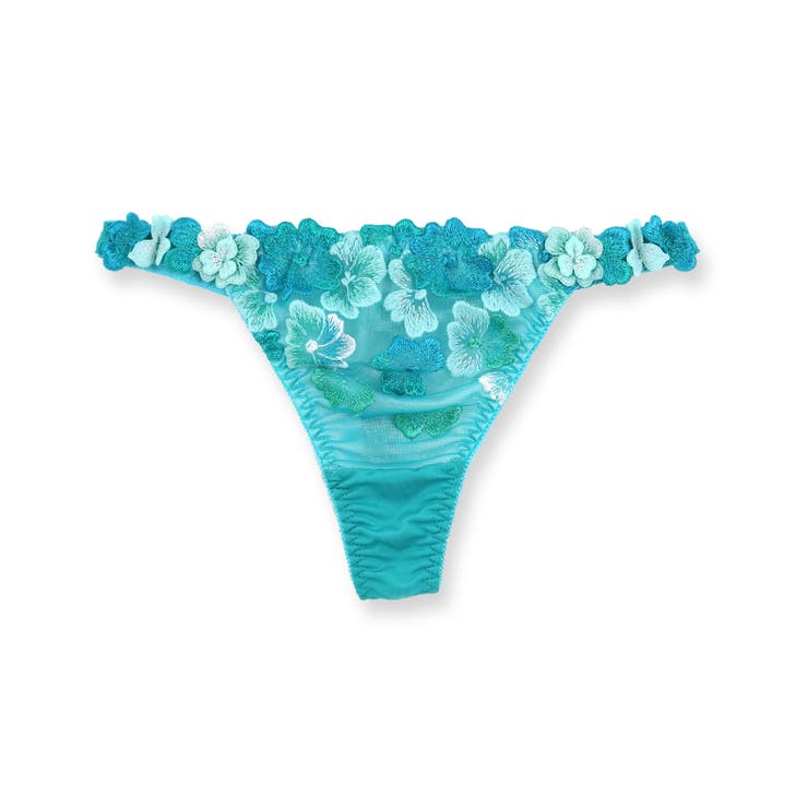 可憐な花びら刺繍フェミニンヒップに 「グレースイストフラワーペタル タンガ」 | fran de lingerie | 詳細画像4 