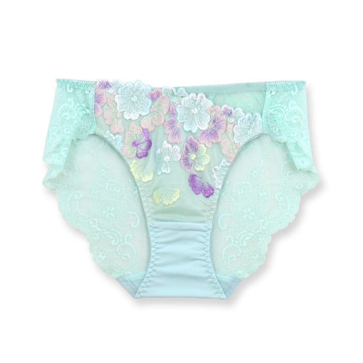 ミント | 可憐な花びら刺繍美しさも、機能も 「グレースイストフラワーペタル バックレース」 | fran de lingerie