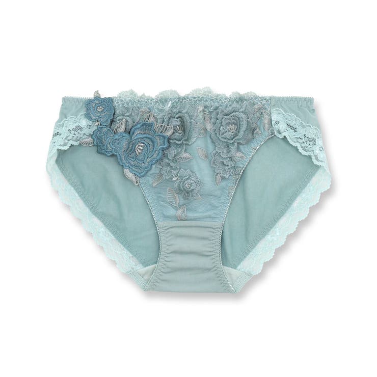 グリーン | ゴージャス薔薇刺繍しっかりフィット 「グレースイストグランデ ショーツ」 | fran de lingerie