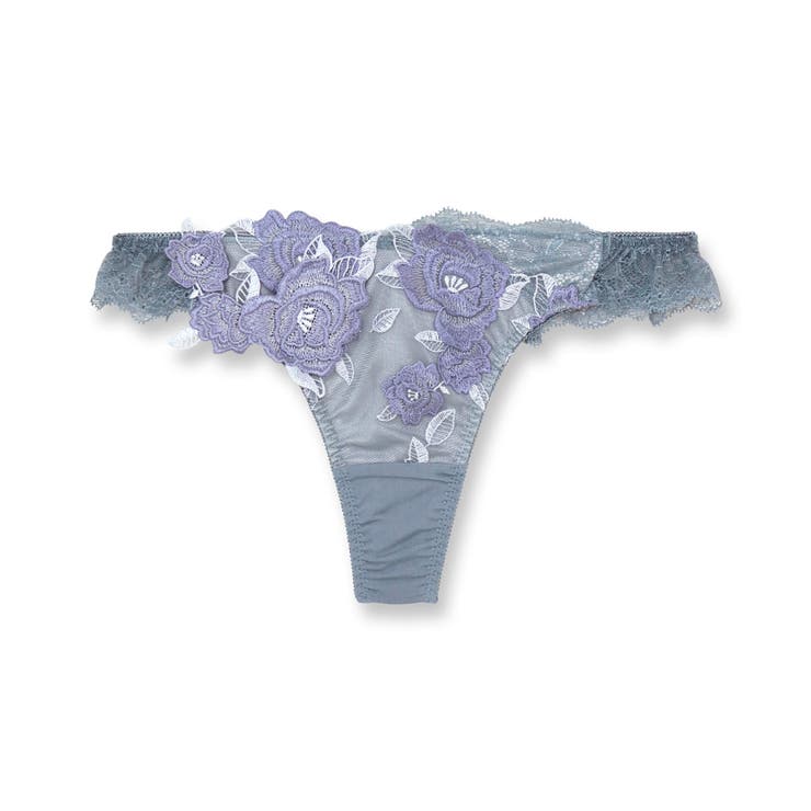 ゴージャス薔薇刺繍フェミニンヒップに 「グレースイストグランデ タンガ」 | fran de lingerie | 詳細画像4 