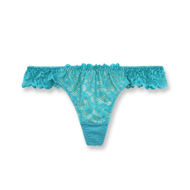 ターコイズブルー | LacyQueen レーシークィーン コーディネートTバック（タンガ） | fran de lingerie