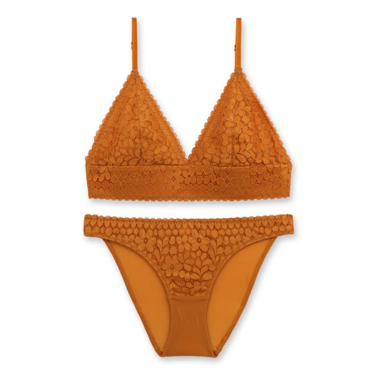 マスタードイエロー | Sylvia with lingerie楽軽ブラレット＆ショーツSET | fran de lingerie