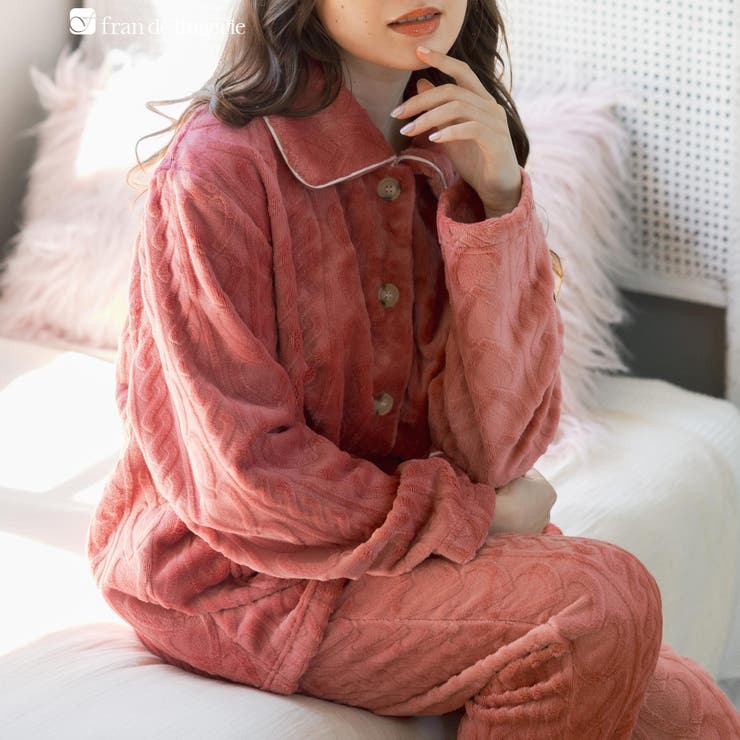 ローズワイン2 | もこもこ パジャマ 冬 | fran de lingerie