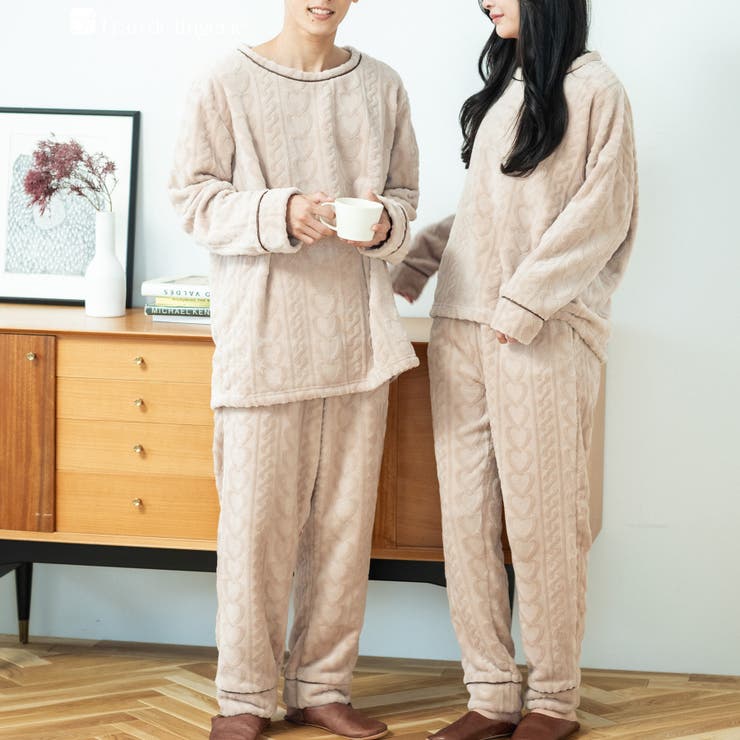 ブラウン２ | もこもこ パジャマ メンズ | fran de lingerie