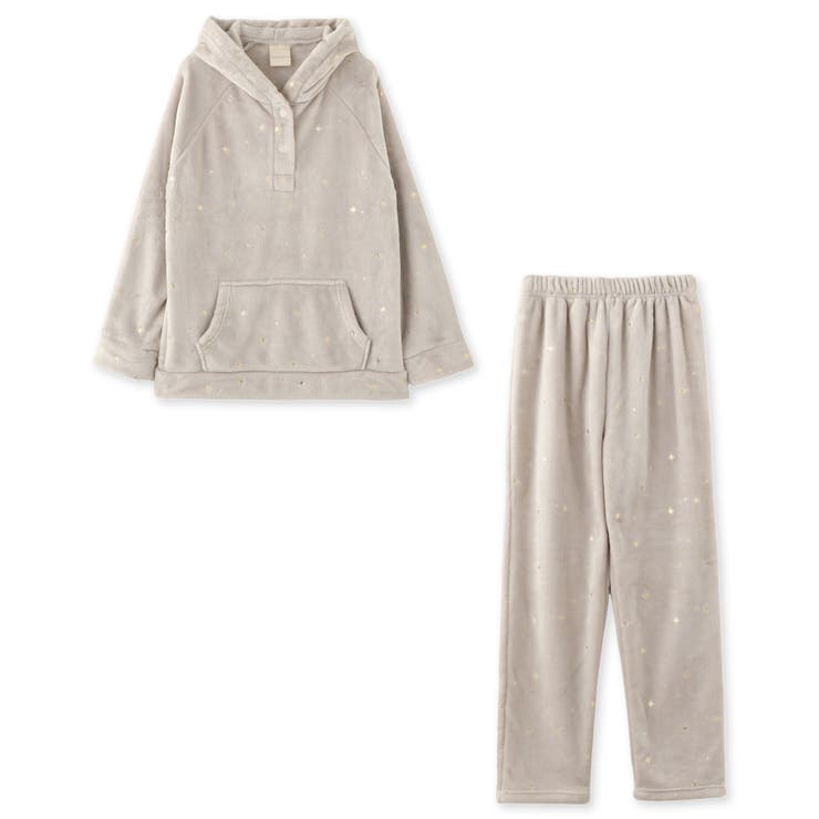 memory fleece メモリーフリースプルパーカー上下セット(アラン編み | fran de lingerie | 詳細画像4 