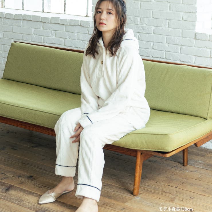 memory fleece メモリーフリースプルパーカー上下セット(アラン編み | fran de lingerie | 詳細画像23 