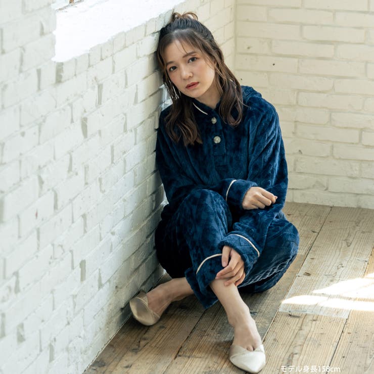 memory fleece メモリーフリースプルパーカー上下セット(アラン編み | fran de lingerie | 詳細画像25 