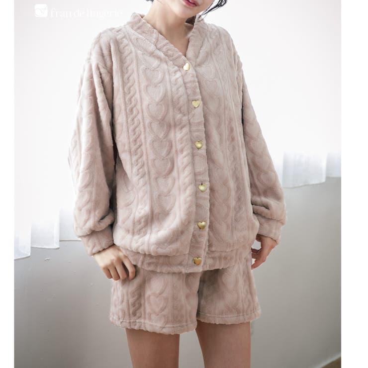 ブラウン２ | もこもこ ルームウェア ショートパンツ | fran de lingerie