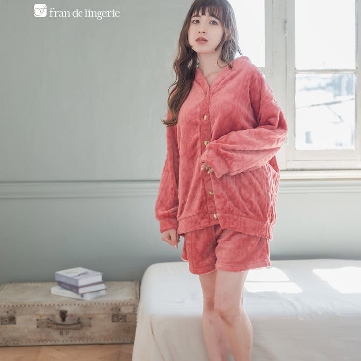 ローズワイン2 | もこもこ ルームウェア ショートパンツ | fran de lingerie