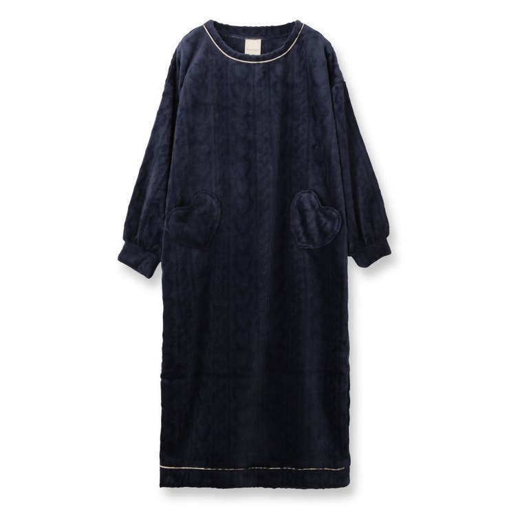 ネイビー2 | もこもこ ルームウェア ワンピース | fran de lingerie
