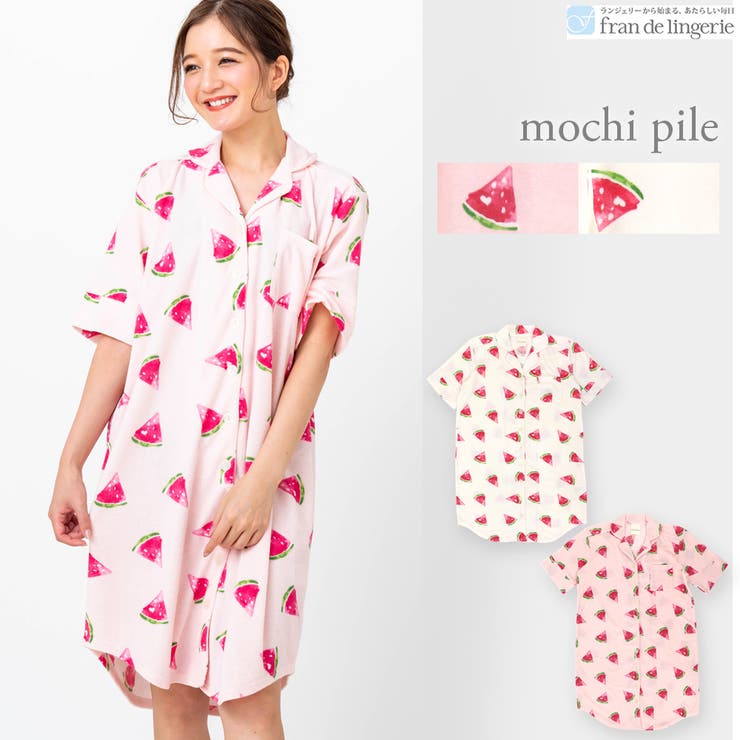 Mochi Pile モチパイル シャツワンピーススイカ柄 品番 Fdlw Fran De Lingerie フランデランジェリー の レディースファッション通販 Shoplist ショップリスト