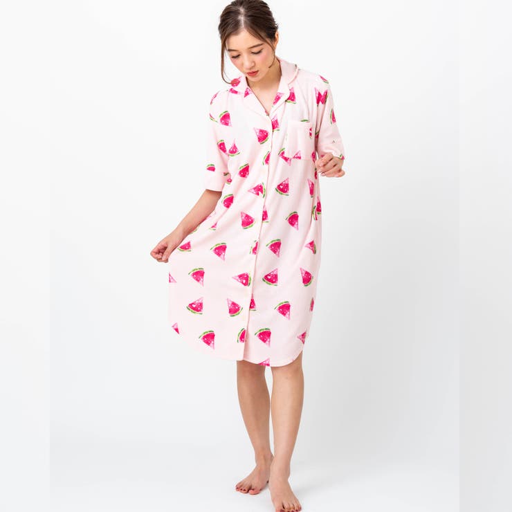 Mochi Pile モチパイル シャツワンピーススイカ柄 品番 Fdlw Fran De Lingerie フランデランジェリー の レディースファッション通販 Shoplist ショップリスト