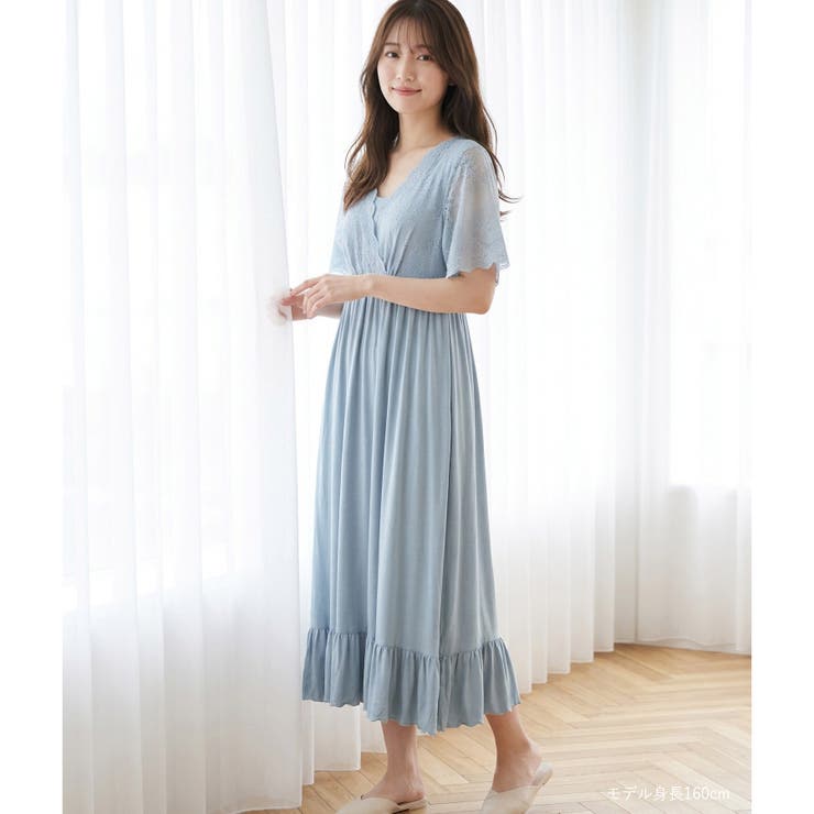 『LuNight（ルナイト）』ナイトブラ付きルームウェア パジャマ選べる女神シル… | fran de lingerie | 詳細画像23 