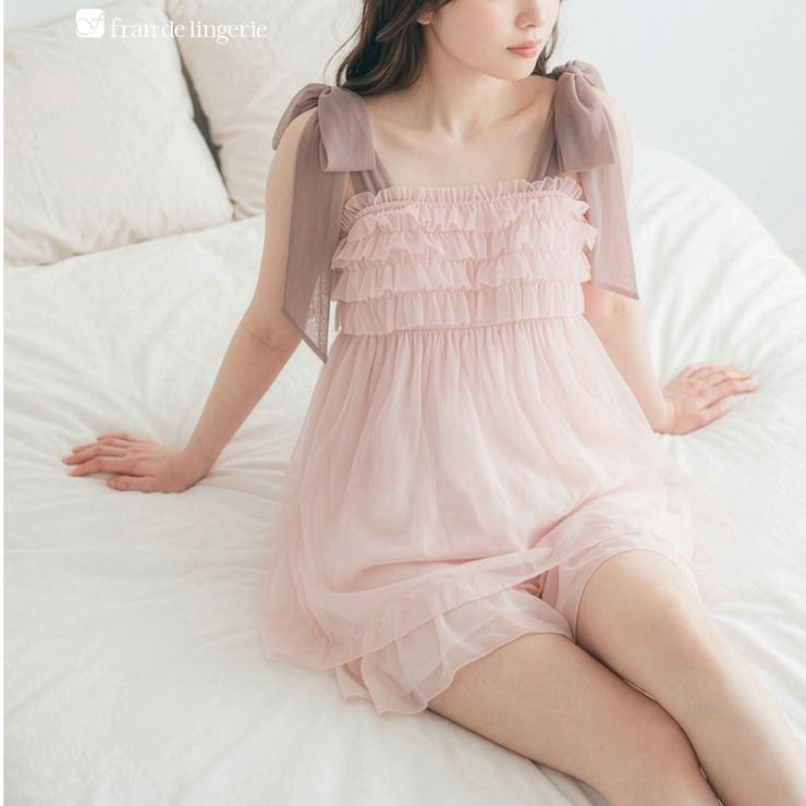 ピンク | ナイトブラ付きルームウェア＆パジャマナイトブラ付きルームウェアのお揃いショートパ… | fran de lingerie