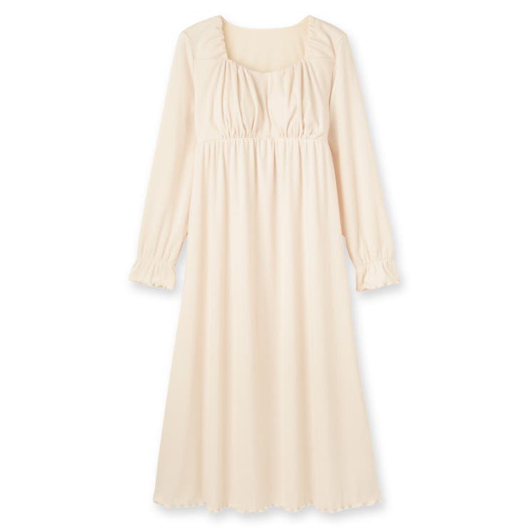 ナイトブラ付きルームウェアナイトブラ付き長袖ロングワンピース 「ルナイト | fran de lingerie | 詳細画像3 