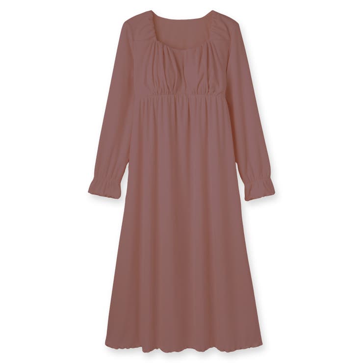 ナイトブラ付きルームウェアナイトブラ付き長袖ロングワンピース 「ルナイト | fran de lingerie | 詳細画像4 