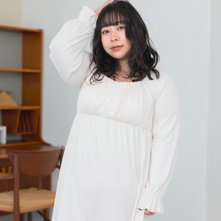 ナイトブラ付きルームウェアナイトブラ付き長袖ロングワンピース 「ルナイト | fran de lingerie | 詳細画像7 