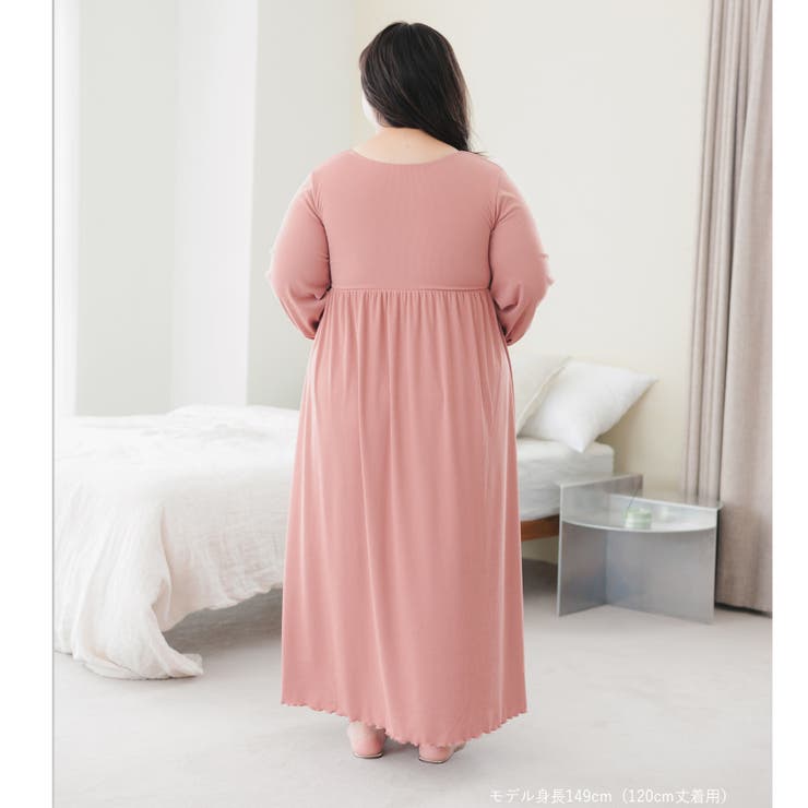 ナイトブラ付きルームウェアナイトブラ付き長袖ロングワンピース 「ルナイト | fran de lingerie | 詳細画像20 