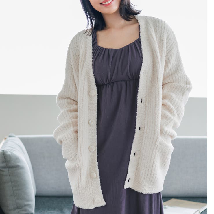 ナイトブラ付きルームウェアナイトブラ付き長袖ロングワンピース 「ルナイト | fran de lingerie | 詳細画像22 