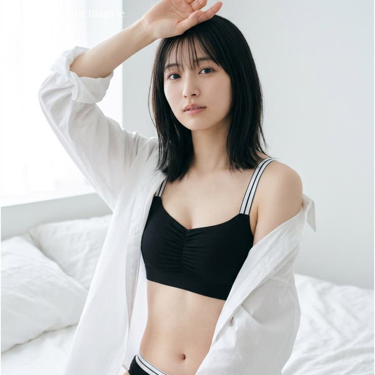ジェットブラック | 安定感高めのパワーネット仕様 「ナイトブラ004 おやすみブラ」 ナイトブラ | fran de lingerie