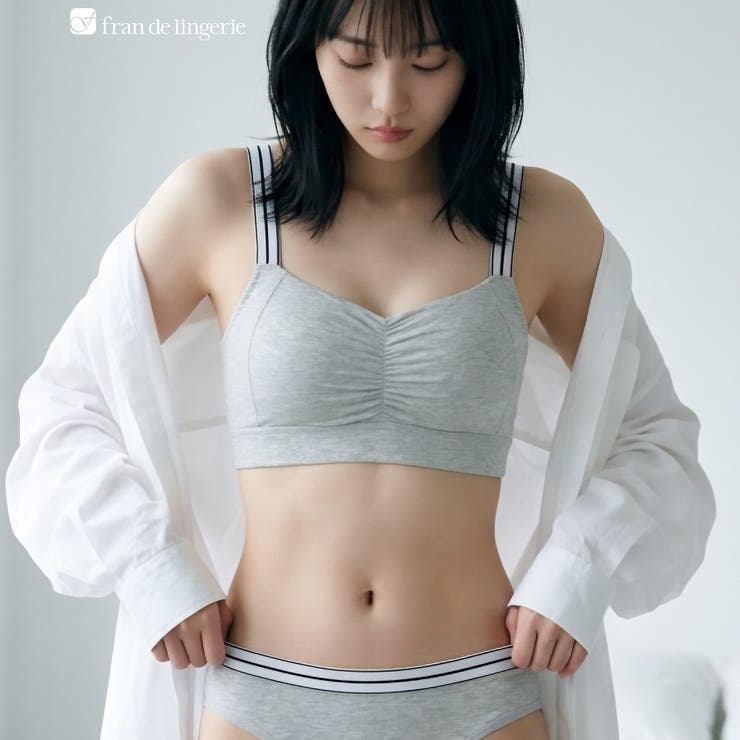 ライトグレー | 安定感高めのパワーネット仕様 「ナイトブラ004 おやすみブラ」 ナイトブラ | fran de lingerie