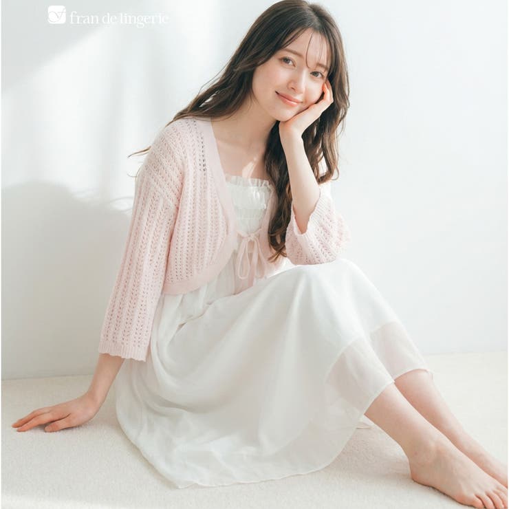 ピンク | 軽くてあったか エアリーなモールニットふわふわのモールニットですが、エアリーな透… | fran de lingerie