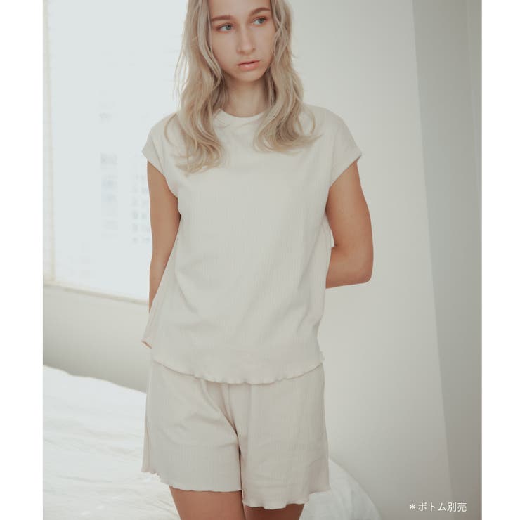 つるんと心地いいリラックスウェアシンプルプルオーバー 「プリティプル Tシャツ」 | fran de lingerie | 詳細画像11 