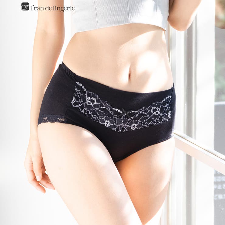 ブラック | 履き心地安心＋贅沢二浴レース下着専門店のサニタリーショーツの一工夫 「サニタリー… | fran de lingerie