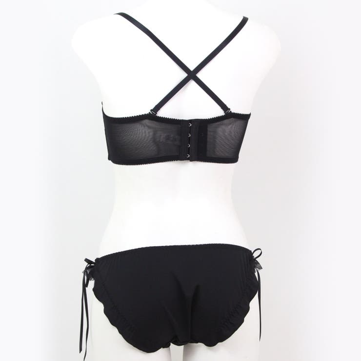 チューブブラ、2WAYストラップ 刺繍で描くリッチなマドラスチェック「スフレフィ… | fran de lingerie | 詳細画像29 