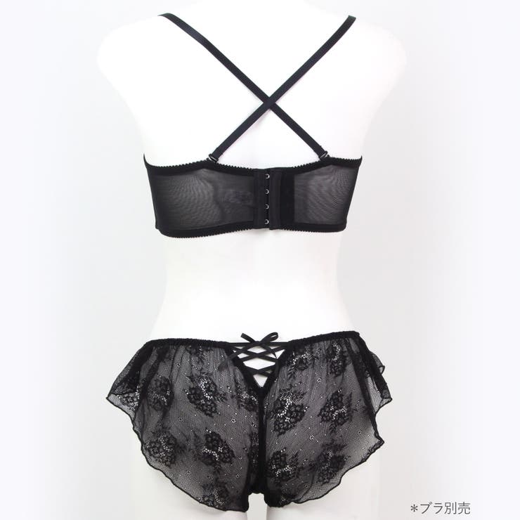 刺繍で描くリッチなマドラスチェックデザイン「スフレフィット002」バックレースシ… | fran de lingerie | 詳細画像16 