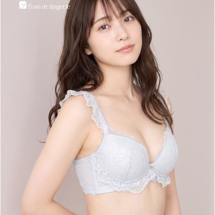 ライトグレー | フェミニンなノンワイヤーブラしっかり盛れるノンワイヤー 「スタイルアップシリーズ… | fran de lingerie
