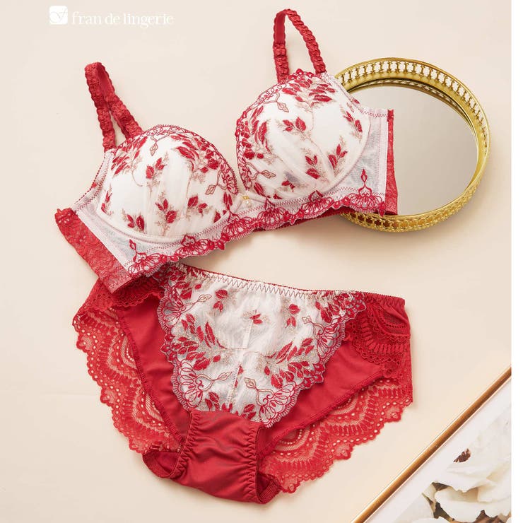 レッド | 人気の高胸メイクノンワイヤー リュクスなノンワイヤー 「スタイルアップシリーズ0… | fran de lingerie