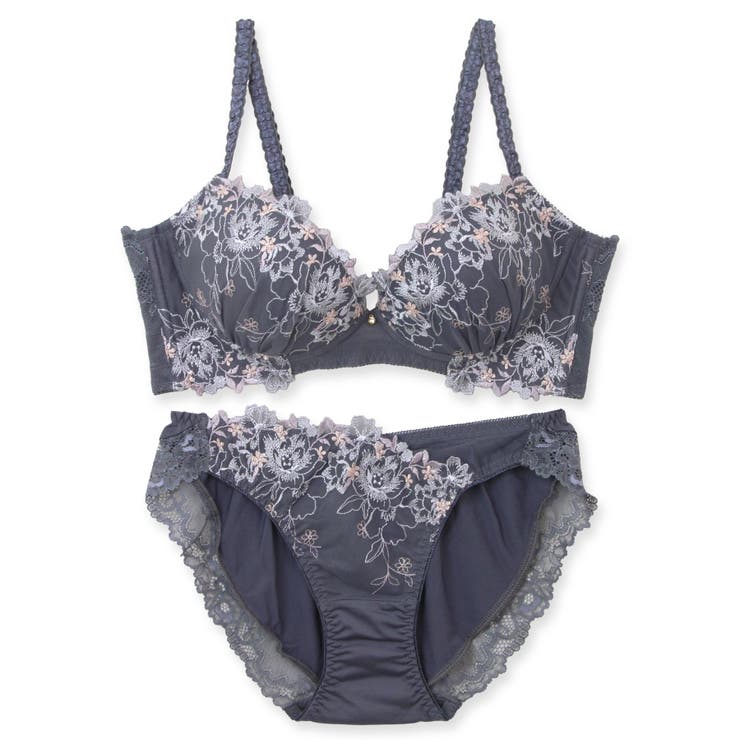 人気の高胸メイクノンワイヤー華やか刺繍のフェミニンランジェリー 「スタイルアップ… | fran de lingerie | 詳細画像2 