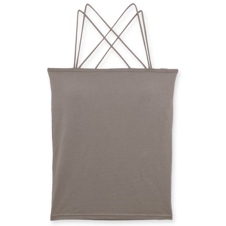 さらっと滑らかなシルキーリネンシンプルデザインのパッド付きキャミ 「シルキーリネ… | fran de lingerie | 詳細画像2 