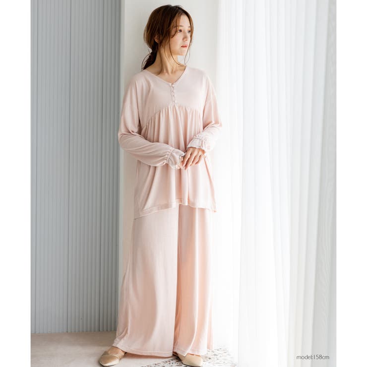 tororelax とろリラプルオーバー＆ワイドパンツ・上下セットパジャマ | fran de lingerie | 詳細画像8 