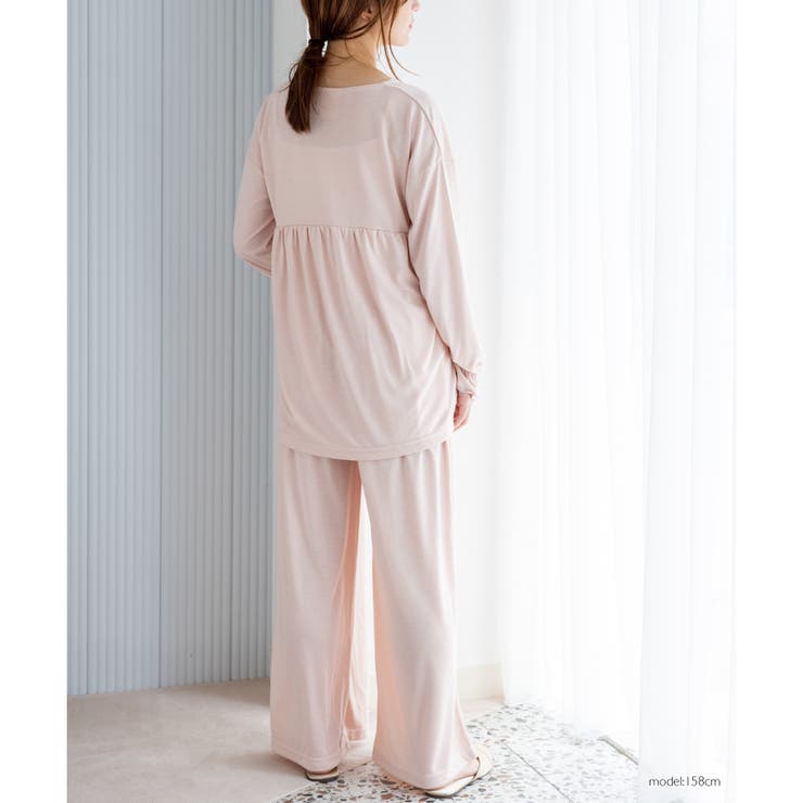 tororelax とろリラプルオーバー＆ワイドパンツ・上下セットパジャマ | fran de lingerie | 詳細画像9 