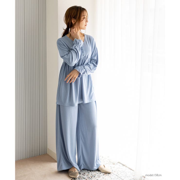 tororelax とろリラプルオーバー＆ワイドパンツ・上下セットパジャマ | fran de lingerie | 詳細画像12 