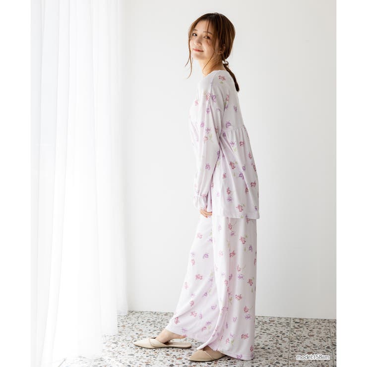 tororelax とろリラプルオーバー＆ワイドパンツ・上下セットパジャマ | fran de lingerie | 詳細画像14 