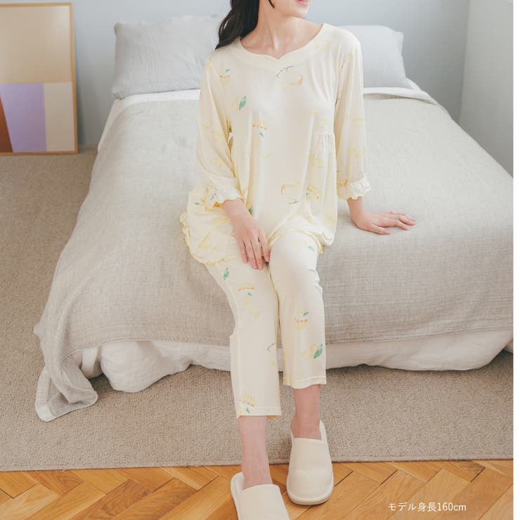 ≪tororelax とろリラ≫ 七分袖プルオーバー&テーパードパンツ | fran de lingerie | 詳細画像8